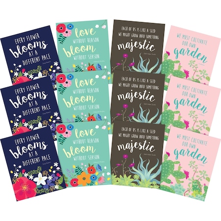 Barker Creek Believe You Can Art Prints Set, Petals & Prickles Collection, 12/Set 4200